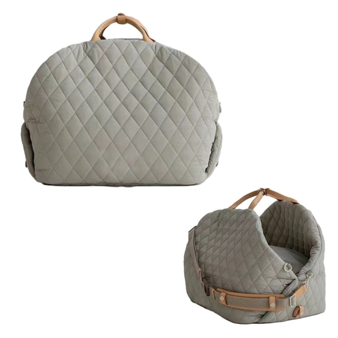 2-in 1Travel Pet Carrier Portable Pet Car Seat Pet Carrier Bag Grey