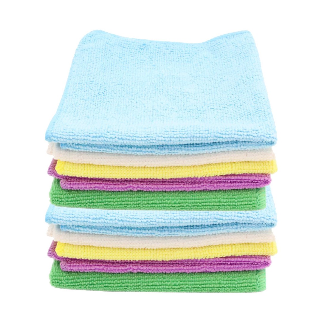 10PK Boxsweden 30x30cm Cleaning Microfibre Cloth Assorted Colour Towel Wash