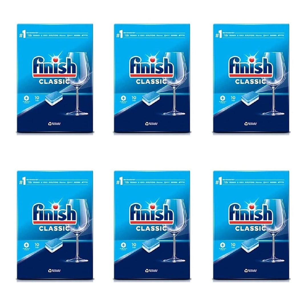 6x 10pc Finish Classic Dishwashing Dish Detergent Cleaning Tablets Powerball