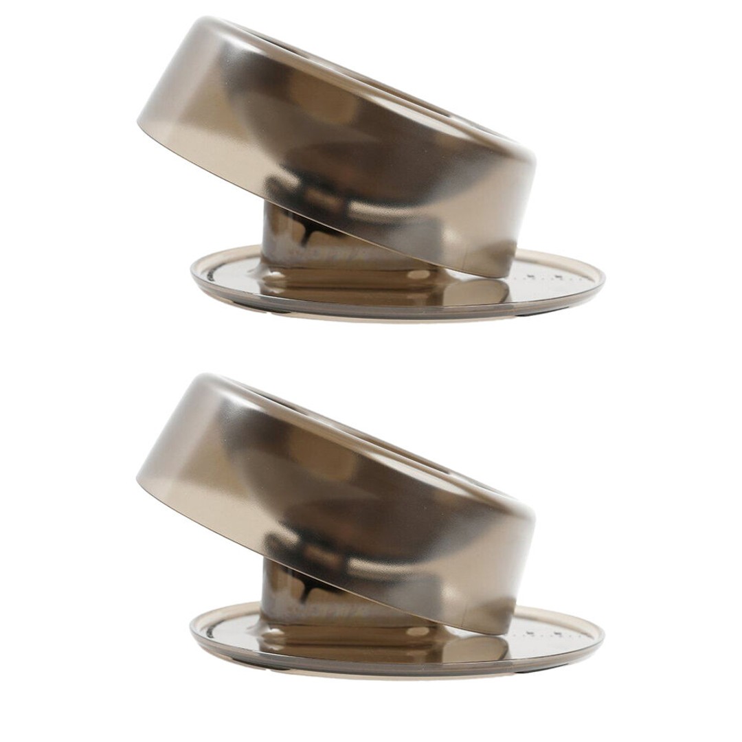 2PK Ibiyaya Tilt-n-Serve Pet Feeding Bowl for Dogs/Cats 420ml Clear/Brown
