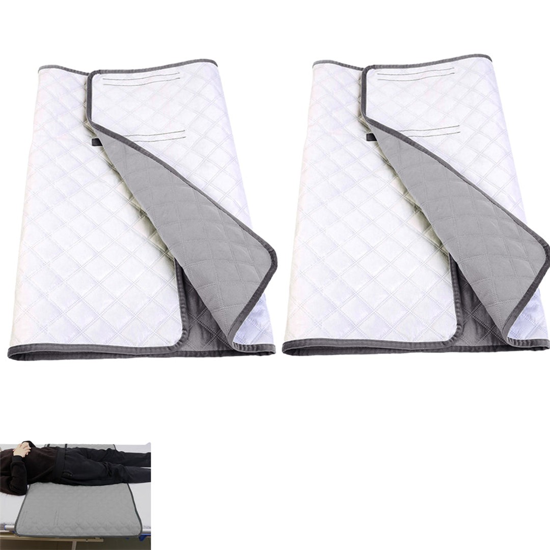 2pcs Absorbent Bed Pad Washable Tuckable Incontinence Bed Wetting Pad Sheet Protector for Adult Child Pet -Grey