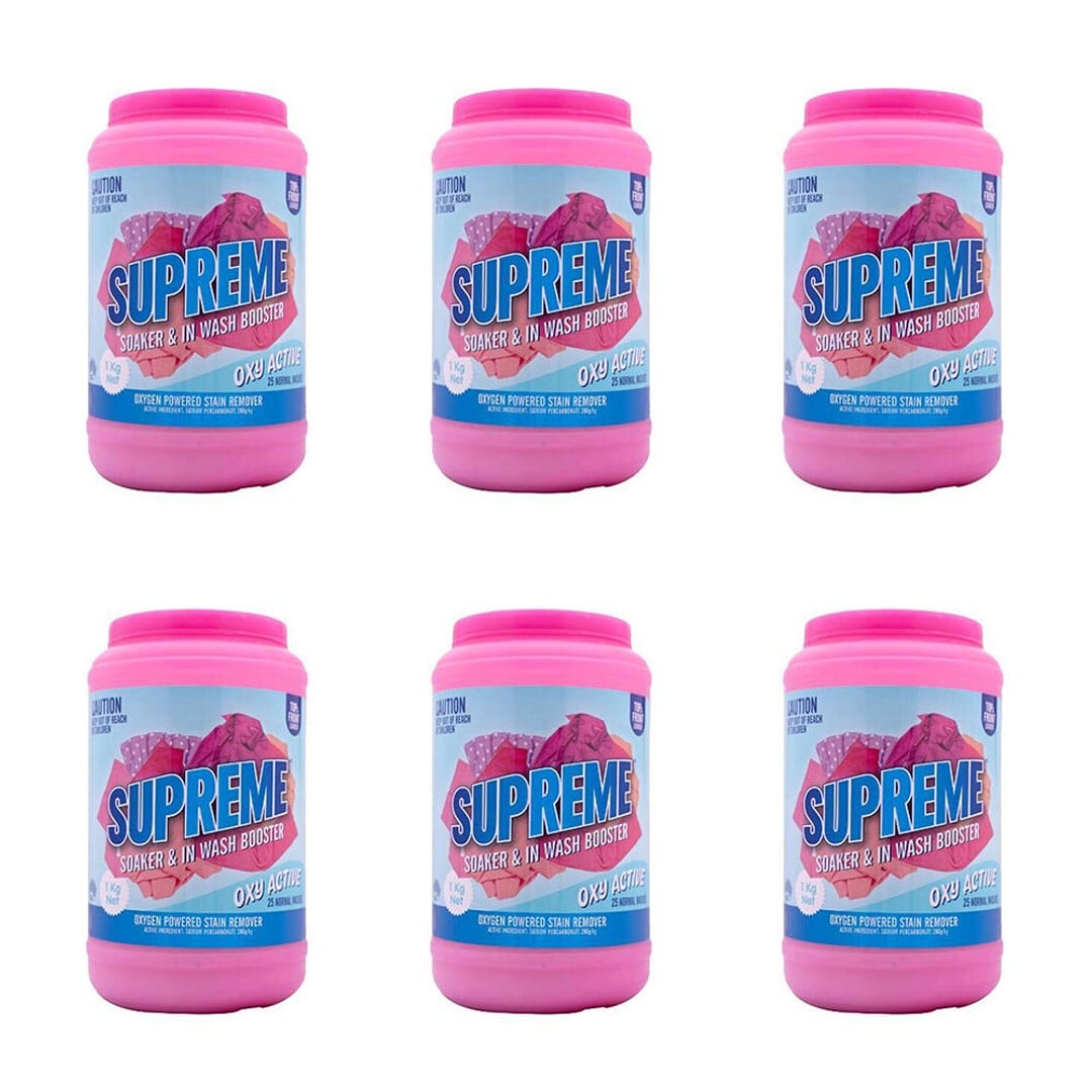 6PK Supreme Oxy Active Oxygen Stain Remover Cleaner Laundry Booster Formula 1kg