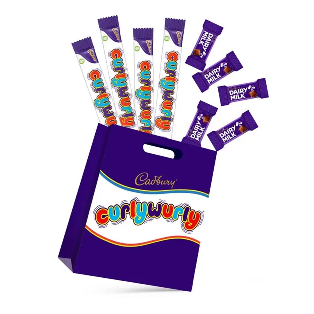 6pc Cadbury Curlywurly Kids Sweets Showbag w/Dairy Milk Chocolates