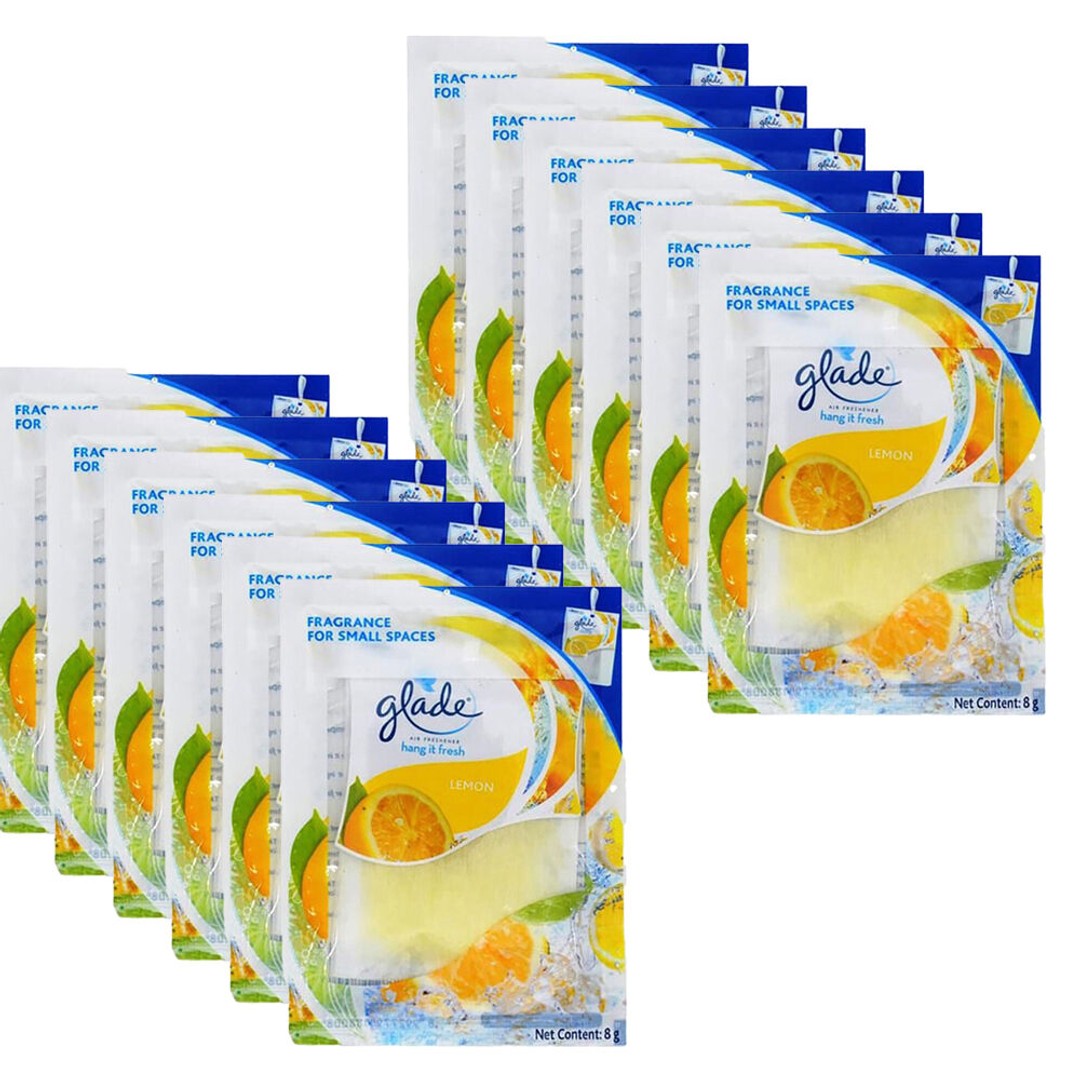 12PK Glade Hang It Fresh Air Freshener Odour Eliminator 8g Fresh Wild Berries