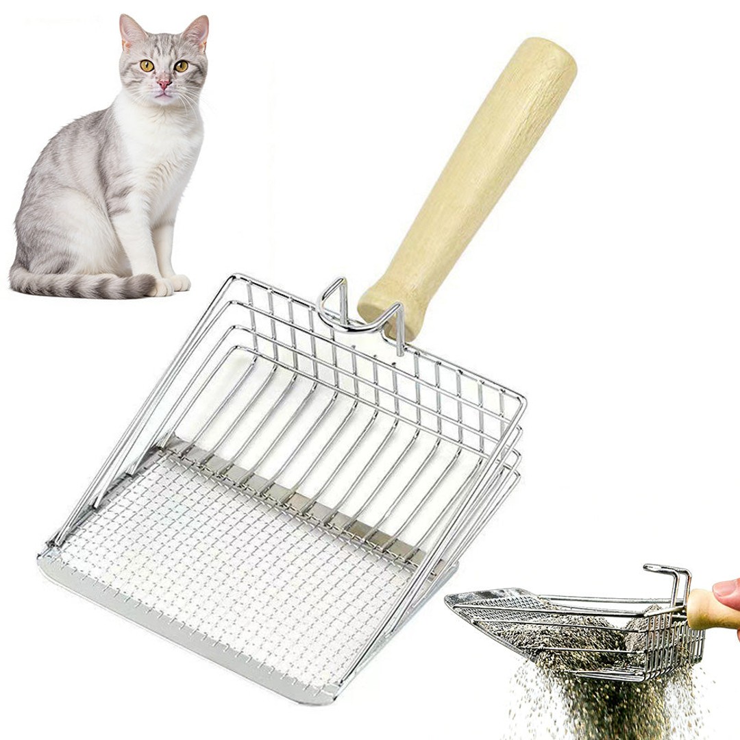 2-in-1 Cat Litter Shovel Large Sifter Scoop for Multi-cat Families