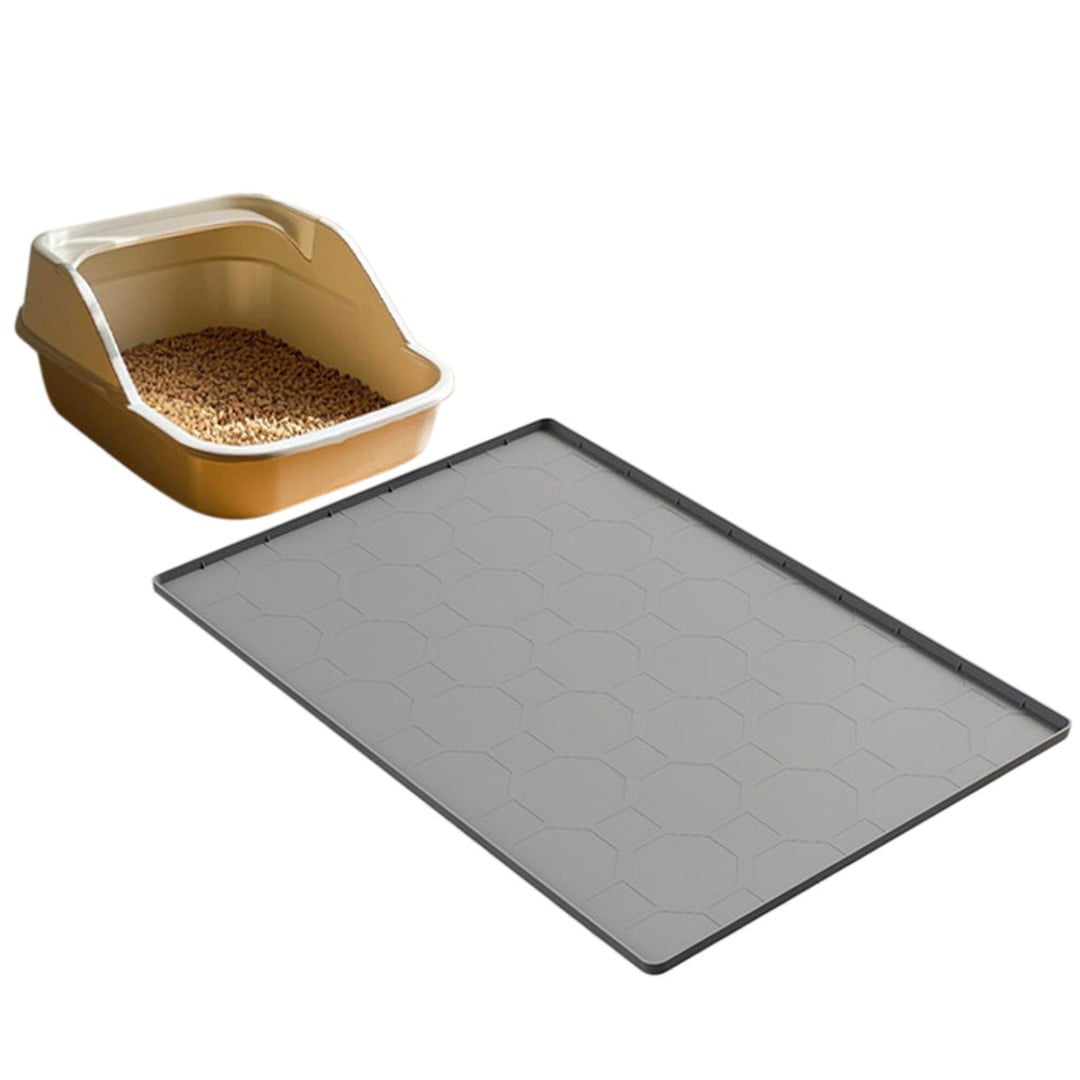86x56cm Waterproof Silicone Cat Mat aa‚?Little Box Mat for Cats Grey