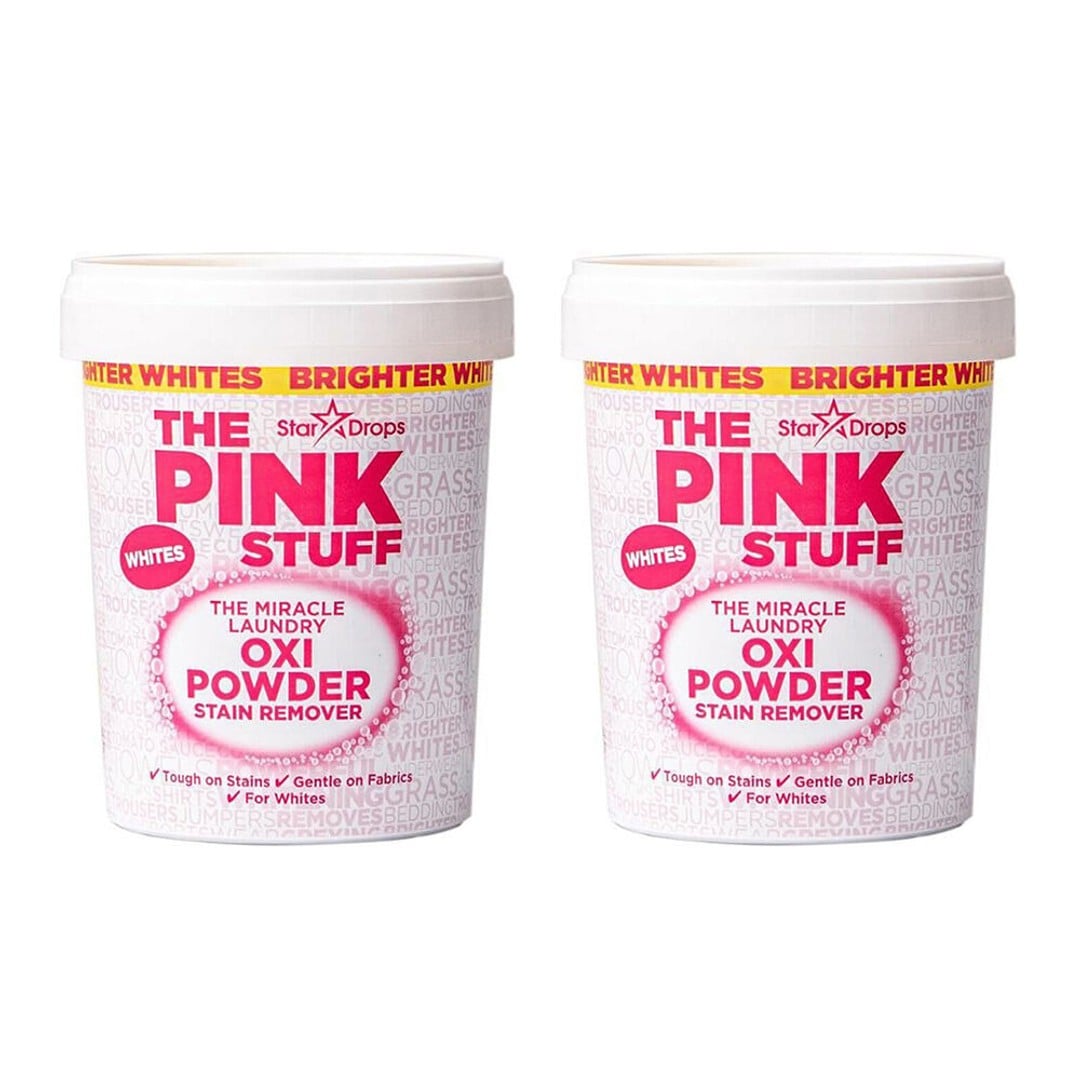 2PK The Pink Stuff Stain Remover White Safe Laundry Fabric Cleaning Powder 1kg