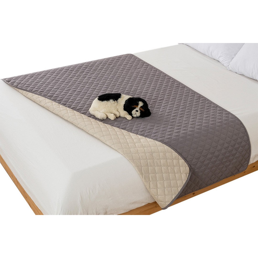 2Pcs Dog Bed Waterproof Blanket Dog Bed Cover Pet Blanket -Light Grey