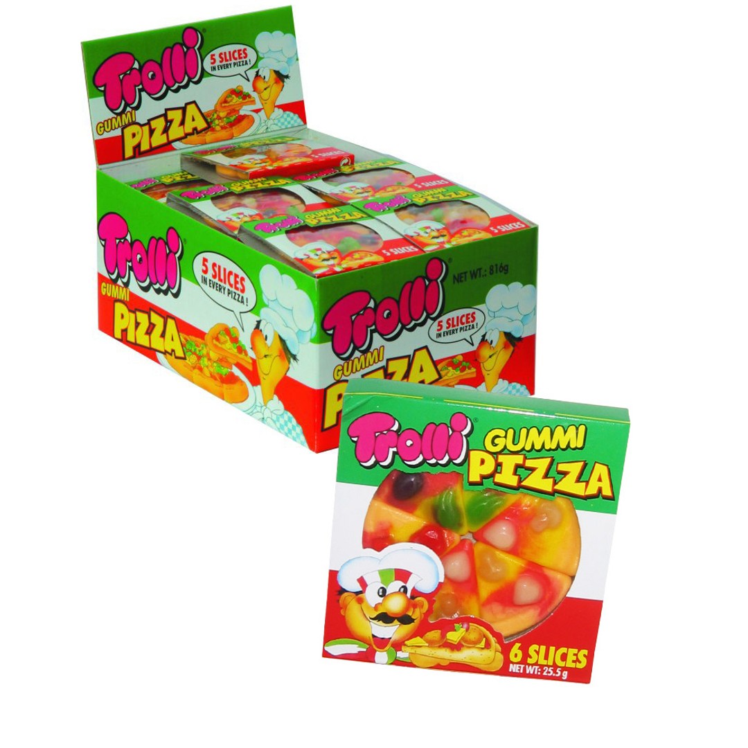 48PK Trolli Pizza 744g Confectionery Candy Soft Lolly/Sweet