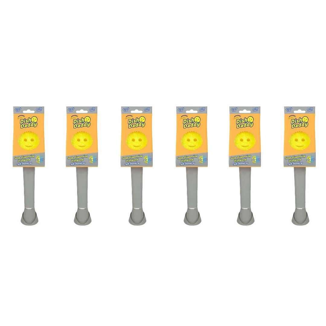 6PK Scrub Daddy Dish Daddy Silver Sponge Holder Kitchen Counter Sink Storage