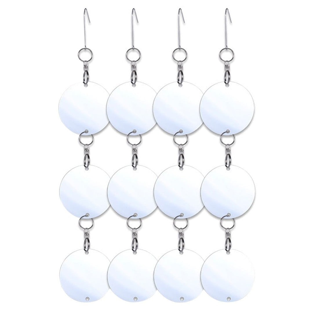 4 Set of Reflective Bird Repellent Discs Double-Sided Bird Scare Discs for Farmland Garden Home Window